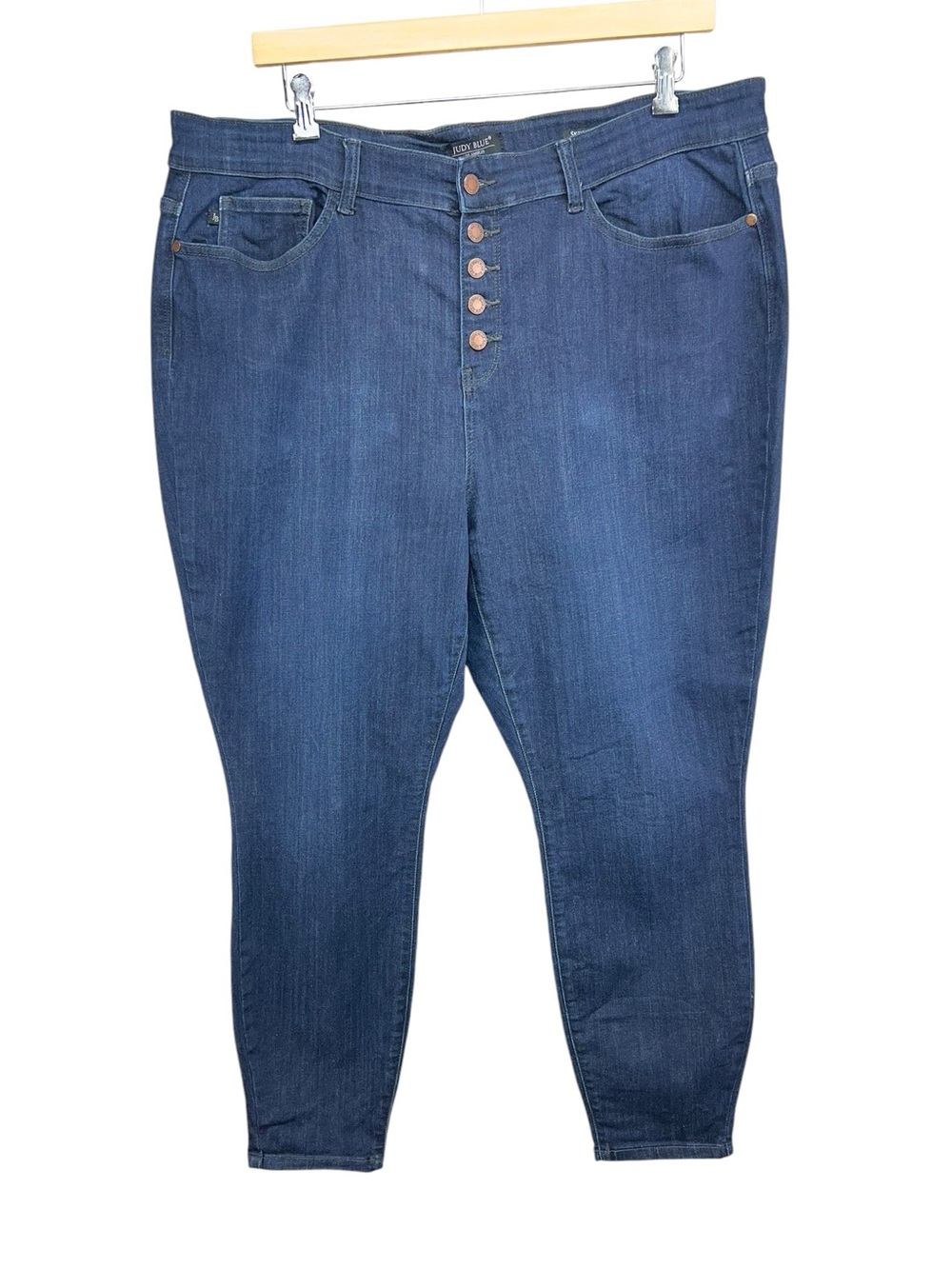 Judy Blue Skinny Fit Button Fly Jeans Dark Wash High Rise 22W